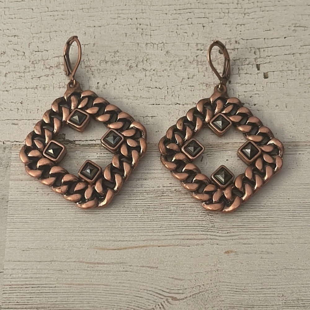 Heidi Klum Wildlife Curb Chain and Stone earring.